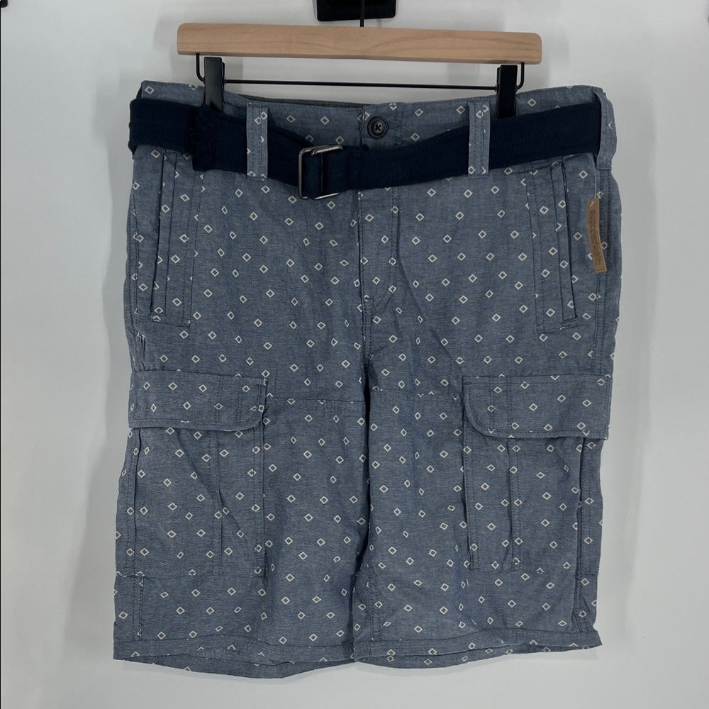 DKNY Blue Cargo Shorts Size 34 NWT
